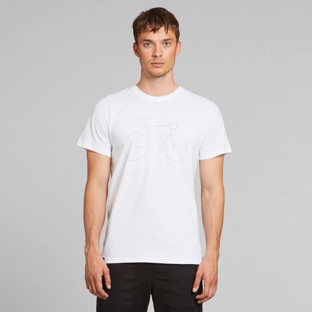 Футболка Dedicated Stockholm Rainbow Bicycle White мужская - фото 5