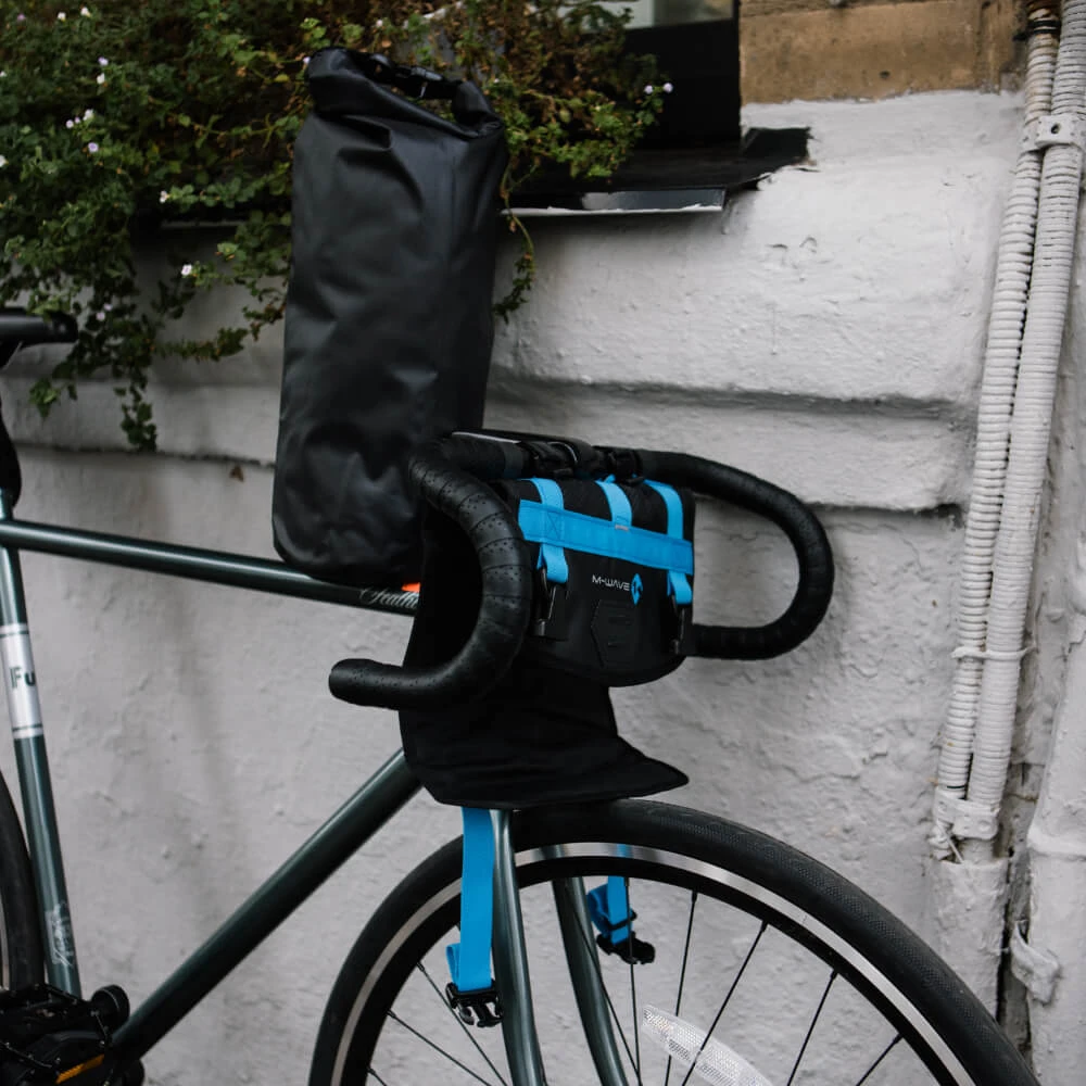 Велосипедная сумка на руль M-Wave черно-синяя - фото 8