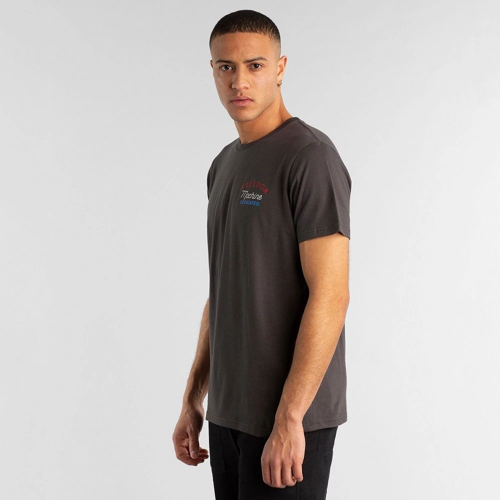 Футболка Dedicated Stockholm Freedom Machine Charcoal мужская - фото 3