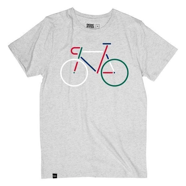 Футболка Dedicated Stockholm Color Bike Grey Melange - фото 3