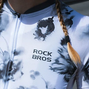 Велоджерси Rockbros женская белая с принтом