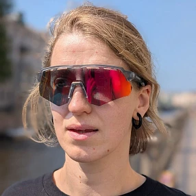 Очки фотохромные ROCKBROS в прозрачной оправе с оранжевыми линзами