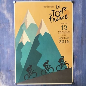 Винтажные постеры с велосипедом (разные дизайны)