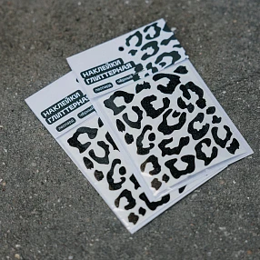 Глиттерные наклейки it's my!bike черный леопард