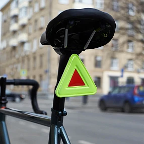Светоотражающий треугольник it's my!bike желто-зеленый