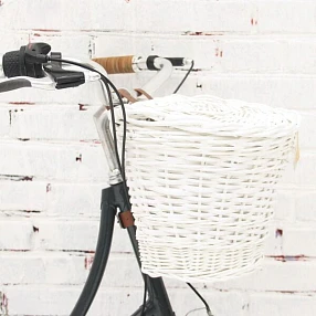 Корзина с крышкой на руль it's my!bike белая