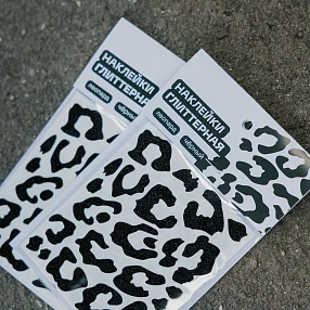 Глиттерные наклейки it's my!bike черный леопард