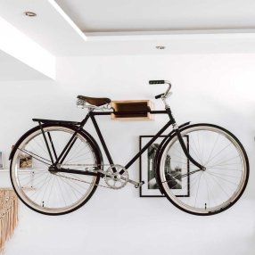 Полка для хранения велосипеда светло-коричневая