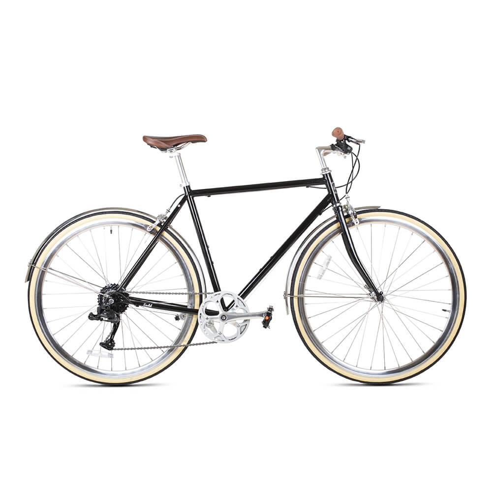 6KU Odyssey 8spd City Bike 54 Delano Black