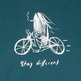 Футболка Iriedaily Cavy Bike Tee Dark Teal мужская