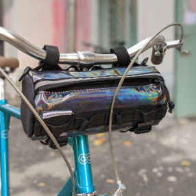 Велосипедная сумка тубус от Никита Грузовика голографическая
