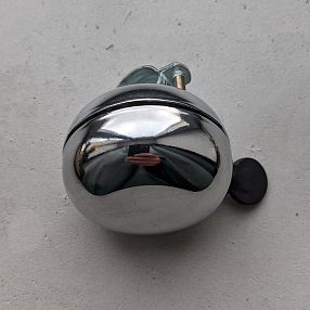 Классический хромированный звонок средний Дин-Дон