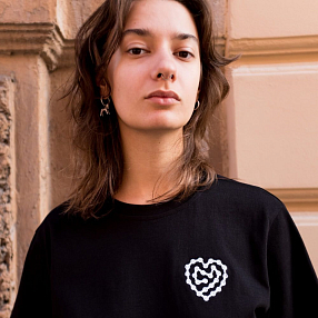 Футболка it's my!bike Велосердце черная