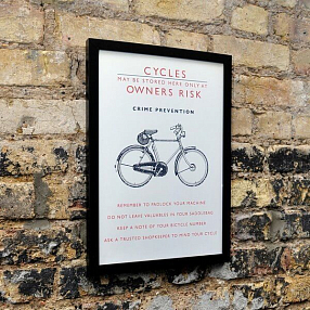 Постер Wall Art Bicycle Safety