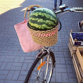 Корзина хорошая канатно-малиновая