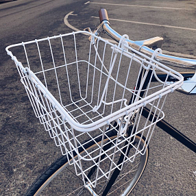 Велосипедная корзина WALD 133 белая