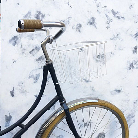 Велосипедная металлическая корзина Itsmybike белая Жирарден