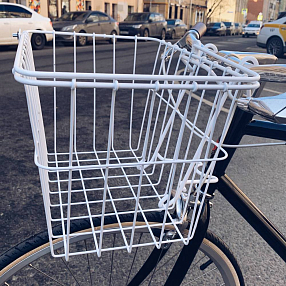 Велосипедная корзина WALD 133 белая