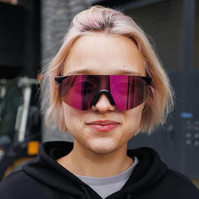 Солнцезащитные очки WhiteLab Visor Черный / Роза