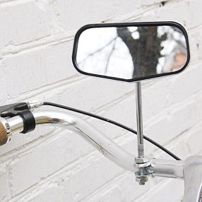 Зеркало заднего вида хромированное прямоугольное