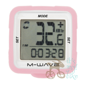 Беспроводной велокомпьютер M-WAVE 14 функций розовый
