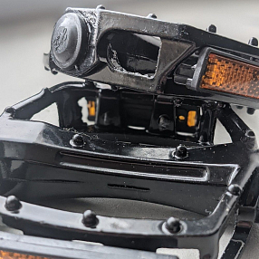 Педали широкие с отражателями Vinca 916 черные