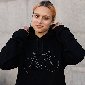 Худи it's my!bike с вышивкой цветной велосипед