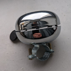 Классический хромированный звонок средний Дин-Дон