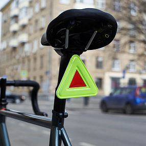 Светоотражающий треугольник it's my!bike желто-зеленый