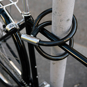 Велосипедный тросовый замок 20х1000 мм черный Vinca