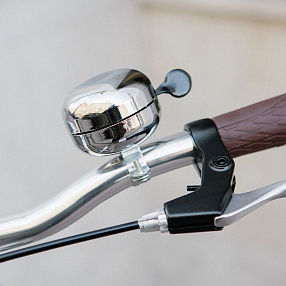 Классический хромированный звонок средний Дин-Дон