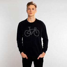 Свитшот Dedicated Malmoe Text Bike Black мужской